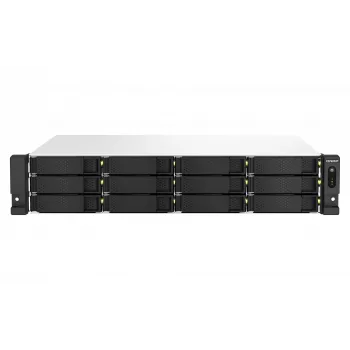 QNAP TS-1264U-RP NAS rack (2U) Intel® Celeron® 8 GB DDR4 0 TB QNAP QTS aluminium, zwart