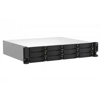 QNAP TS-1264U-RP NAS rack (2U) Intel® Celeron® 8 GB DDR4 0 TB QNAP QTS aluminium, zwart