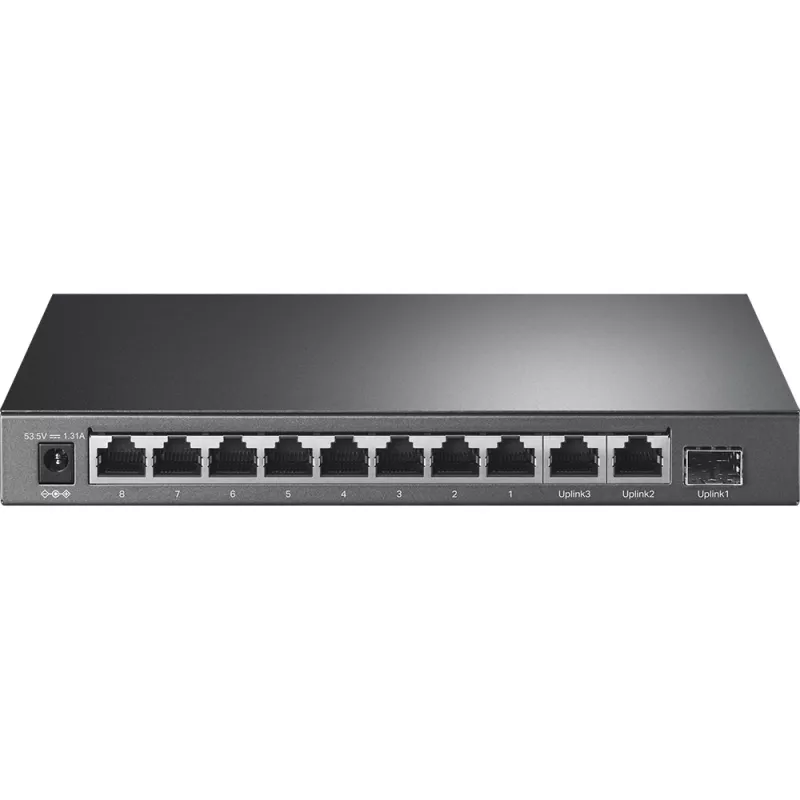 TP-Link 8-poorts 10/100Mbit/s + 3-poorts Gigabit desktop switch met 8-poorts PoE+
