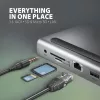 Dockingstation Axagon HMC-4KX3 USB-C 5Gbps-hub, 3x USB-A, 2x HDMI, DP, RJ-45, SD/microSD, audio, PD 100W, kabel 40cm