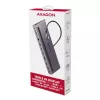 Dockingstation Axagon HMC-4KX3 USB-C 5Gbps-hub, 3x USB-A, 2x HDMI, DP, RJ-45, SD/microSD, audio, PD 100W, kabel 40cm