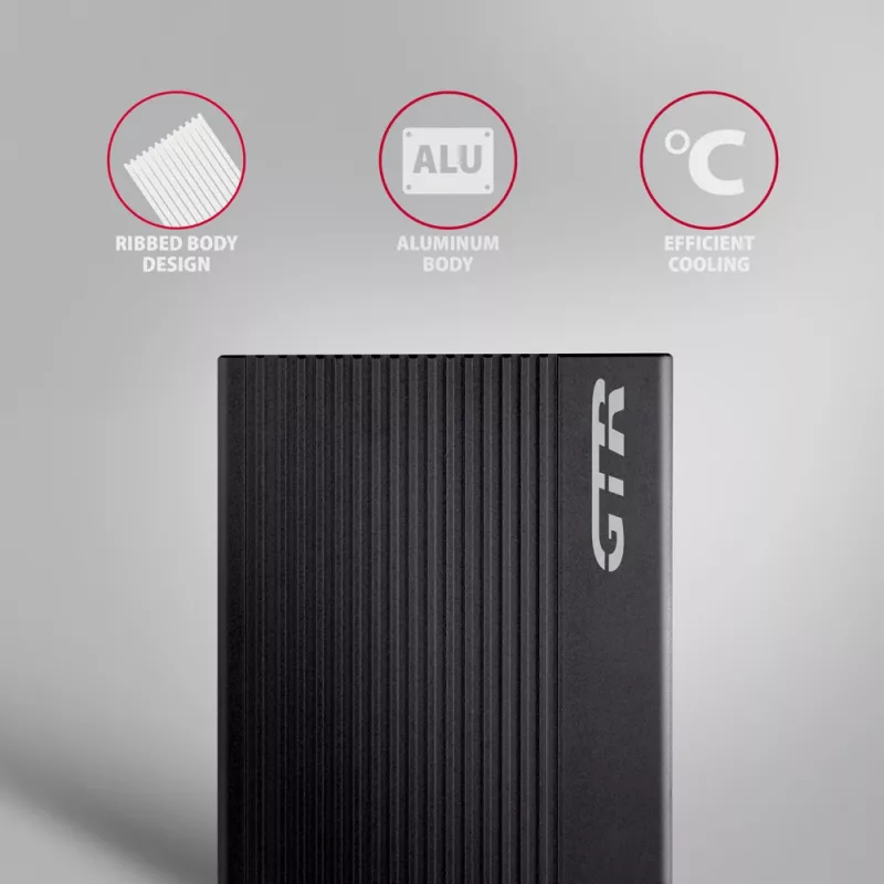 HDD/SSD-behuizing Axagon EE25-GTR USB-C 3.2 Gen 2 zwart 2,5 inch