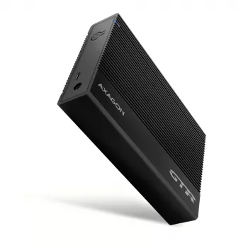 Axagon EE35-GTR USB-C 5Gbps - SATA 6G, 3.5 RIBBED box BLACK - USB Type-C HDD-behuizing 3,5 inch