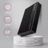 Axagon EE35-GTR USB-C 5Gbps - SATA 6G, 3.5 RIBBED box BLACK - USB Type-C HDD-behuizing 3,5 inch
