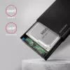 Axagon EE35-GTR USB-C 5Gbps - SATA 6G, 3.5 RIBBED box BLACK - USB Type-C HDD-behuizing 3,5 inch