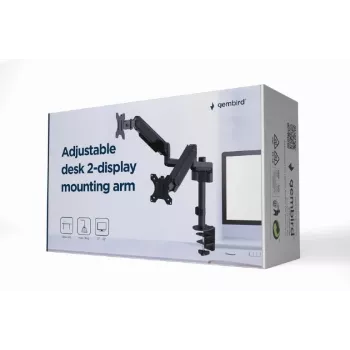 GEMBIRD verstelbare tafelbeugel voor 2 monitoren, 17–32 inch