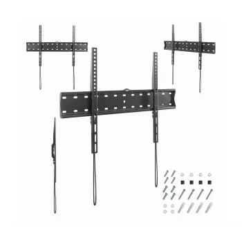 TV-beugel Gembird WM-70F-01 zwart voor 37-inch–70-inch tv's, 40 kg, VESA 200x200–600x400, 2,5 cm plat
