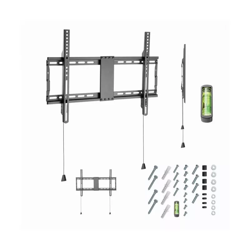 Gembird WM-80F-01 vaste tv-wandsteun, 37–80 inch, tot 70 kg, VESA tot 600x400, zwart