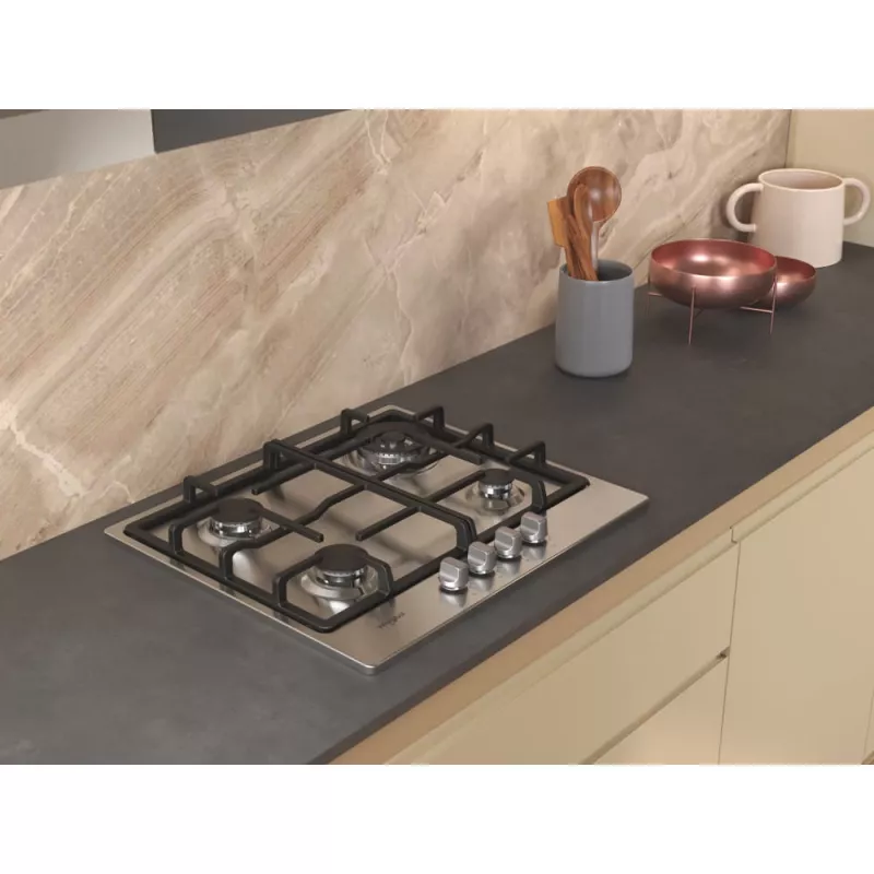 Whirlpool TGML 661 IX R RVS inbouw 58 cm gas 4 zone(s)
