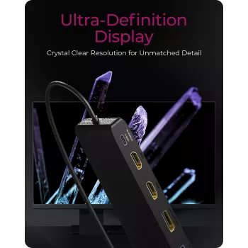 ICY BOX 11-in-1 mobiele dockingstation met triple-video-uitgang