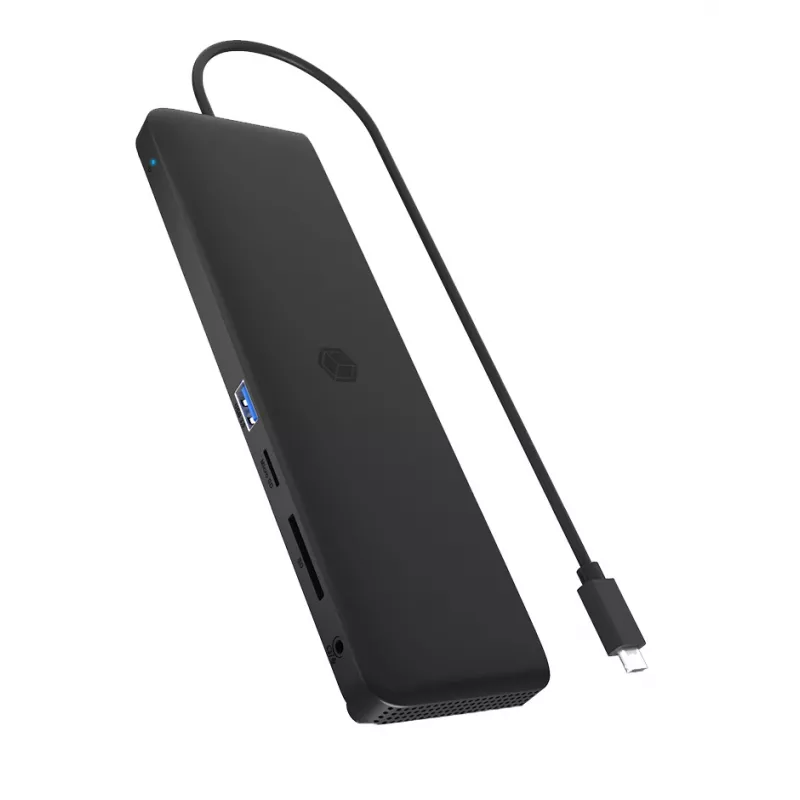 ICY BOX 11-in-1 mobiele dockingstation met triple-video-uitgang