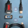 Axagon ADS-1PSN USB-A 2.0 - serieel RS-232 DB9-M Prolific adapterkabel 1,5 m