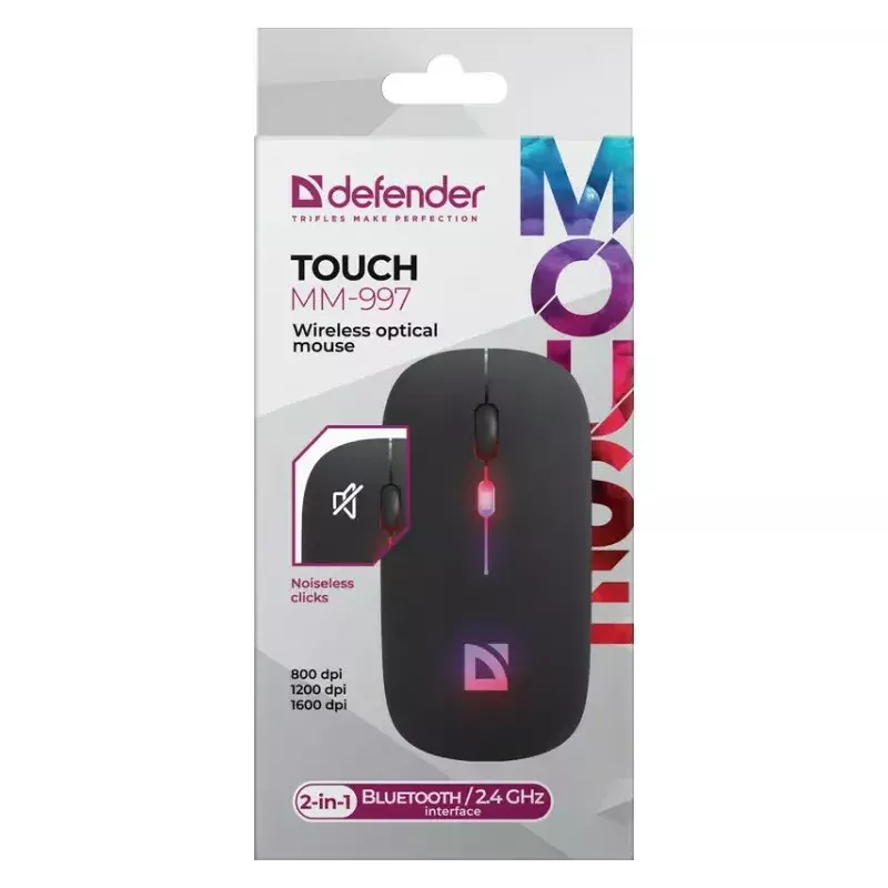 Draadloze muis DEFENDER TOUCH MM-997 interface