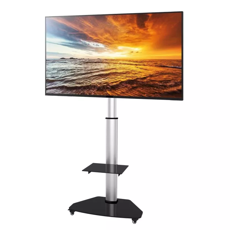 Techly vloerstandaard met plateauband tv LCD/LED/plasma 37-70 inch zilver