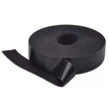 DIGITUS klittenband, 20 mm breed voor gestructureerde bekabeling 10-m-rol, kleur zwart