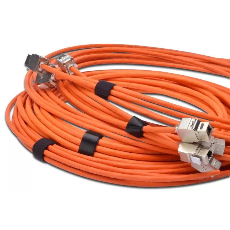 DIGITUS klittenband, 20 mm breed voor gestructureerde bekabeling 10-m-rol, kleur zwart