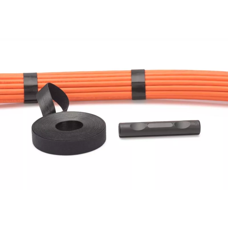 DIGITUS klittenband, 20 mm breed voor gestructureerde bekabeling 10-m-rol, kleur zwart