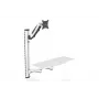 DIGITUS werkplek (monitor. toetsenbord. muis) wandhouder 32 inch. 8 kg. VESA 75x75/100x100. wit/zwart
