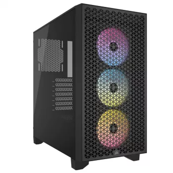 CORSAIR mid-tower pc-behuizing - 3000d RGB Airflow - zwart