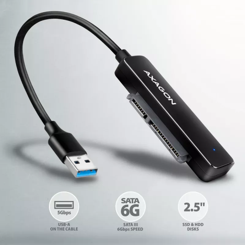Axagon ADSA-FP2A interfacekaart USB 3.2 Gen 1 SATA stekker zwart