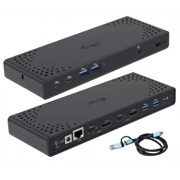 i-tec USB 3.0 / USB-C / Thunderbolt 3 dual display dockingstation Gen2 + Power Delivery 100W