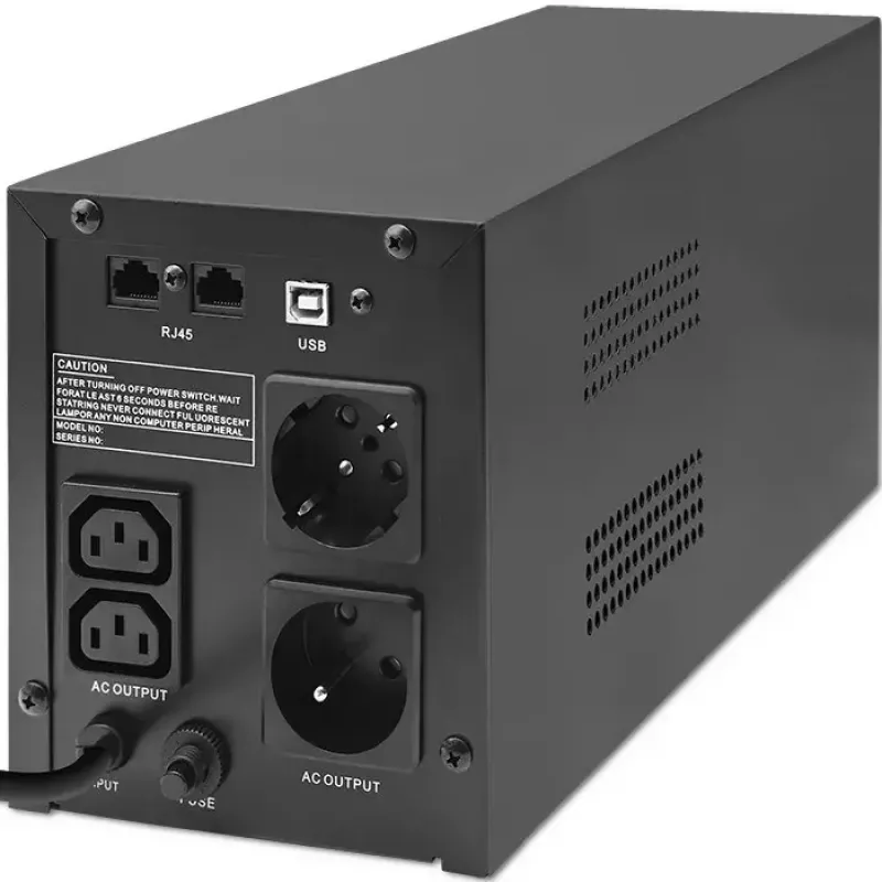 Uninterruptible Power Supply Qoltec 53771 2 kVA 1200 W 2 AC-uitgangen