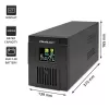 Uninterruptible Power Supply Qoltec 53771 2 kVA 1200 W 2 AC-uitgangen