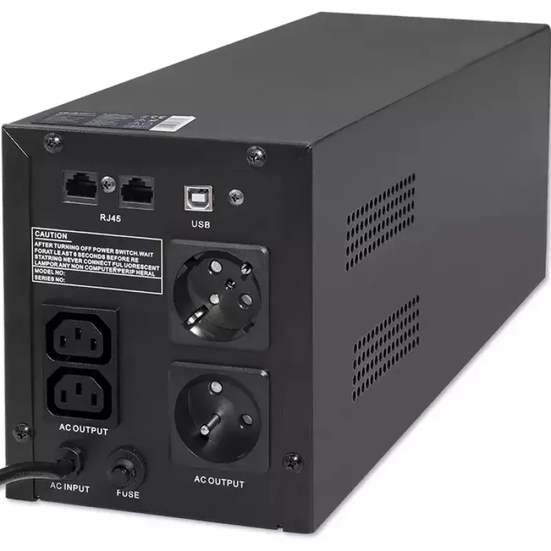 Qoltec 53777 UPS Line-Interactive 2 kVA 1200 W 4 AC-stopcontacten