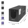 Qoltec 53777 UPS Line-Interactive 2 kVA 1200 W 4 AC-stopcontacten