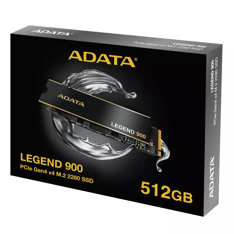 SSD M.2 2280 ADATA LEGEND 900 512 GB PCIe 4.0 NVMe 7000/5400 MB/s, TBW 1200, AES-hardwareversleuteling