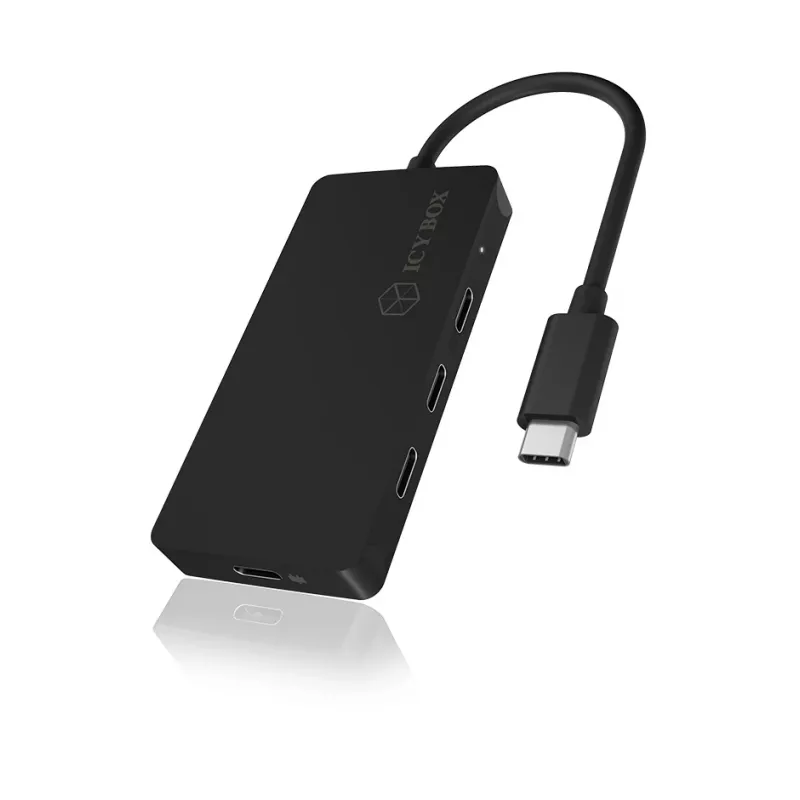 ICY BOX IB-HUB1429-CPD USB 3.2 Gen 2 (3.1 Gen 2) Type-C 10000 Mbit/s zwart