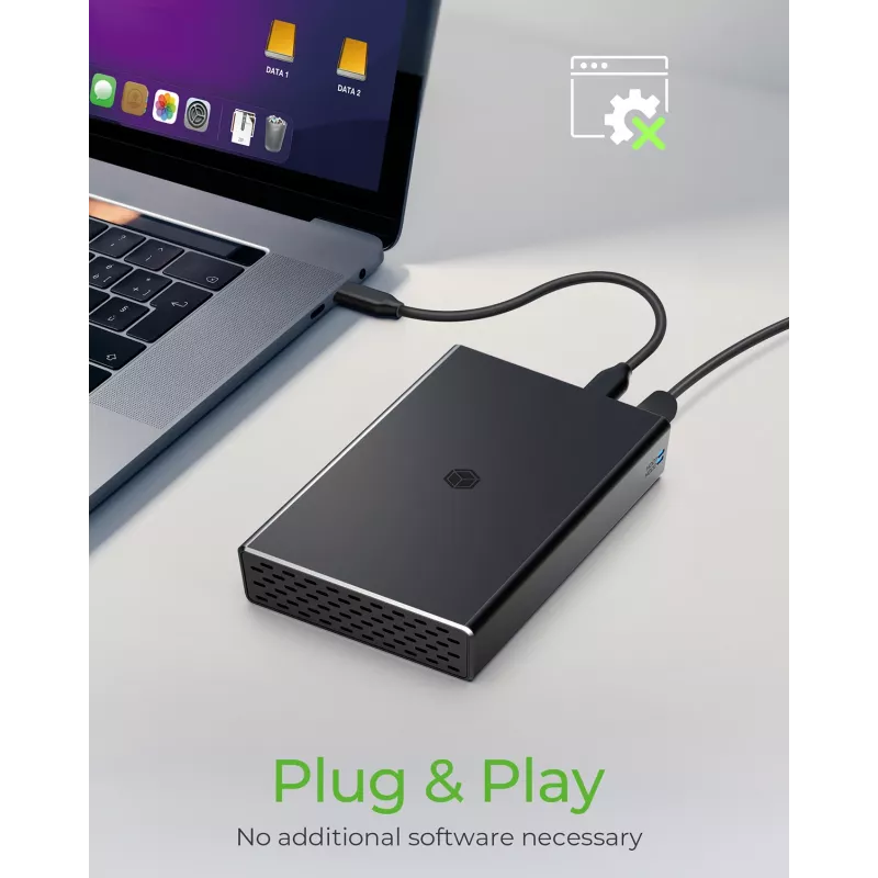 ICY BOX RAID-behuizing voor 2x HDD/SSD USB 3.2 Gen 2 Type-C® / Type-A interface