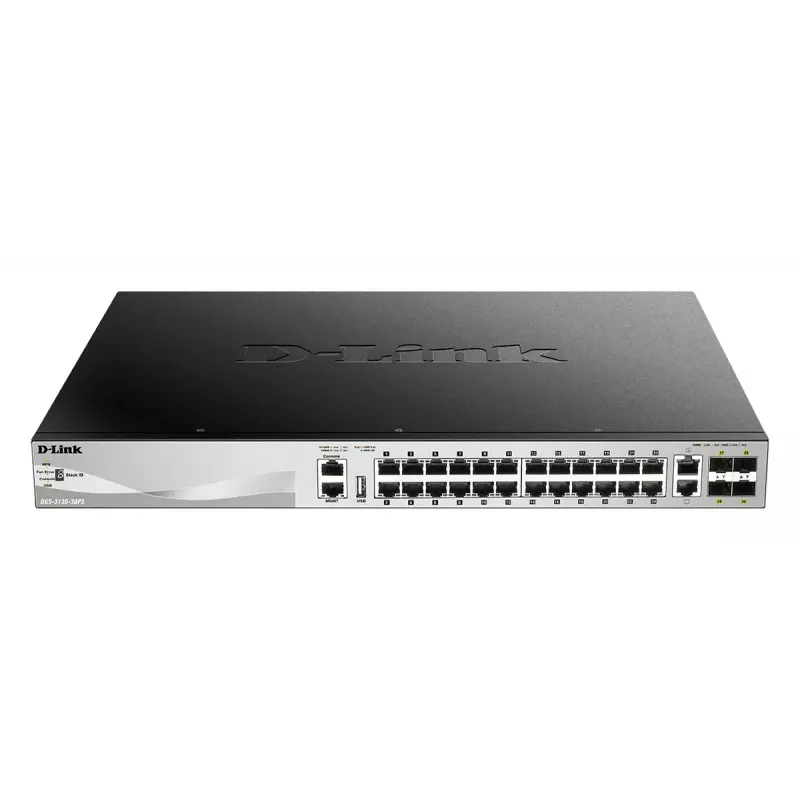 D-Link DGS-3130-30PS/E Netwerkswitch Managed L3 Gigabit Ethernet (10/100/1000) Power over Ethernet (PoE) Grijs
