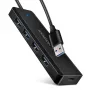 Axagon HUE-C1A 4x USB 5Gbps TRAVEL-hub, USB-C power-ingang, 19 cm USB-A-kabel