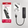 Axagon HUE-C1A 4x USB 5Gbps TRAVEL-hub, USB-C power-ingang, 19 cm USB-A-kabel