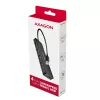 Axagon HUE-C1A 4x USB 5Gbps TRAVEL-hub, USB-C power-ingang, 19 cm USB-A-kabel