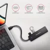 Axagon HUE-C1C 4x USB 5Gbps TRAVEL-hub, USB-C power IN, 19 cm USB-C-kabel