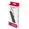 Axagon HUE-C1C 4x USB 5Gbps TRAVEL-hub, USB-C power IN, 19 cm USB-C-kabel