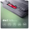 Axagon HMC-6GM2 USB 10Gbps hub USB-A USB-C HDMI M.2 SD/mSD PD 100W USB-C bekabeld USB 3.2 Gen 2 (3.1 Gen 2) Type-C Grijs