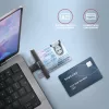 Axagon CRE-SMPA USB-A smart / ID card PocketReader, USB 2.0, zwart, 13 g
