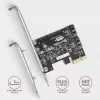 Interne SATA-adapter Axagon PCES-SJ2 PCIe 2 Gbit/s zwart