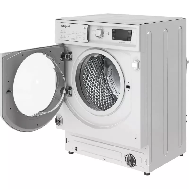Whirlpool BI WMWG 81485 PL inbouwwasmachine, voorlader, 8 kg, 14 programma's, energieklasse B, wit
