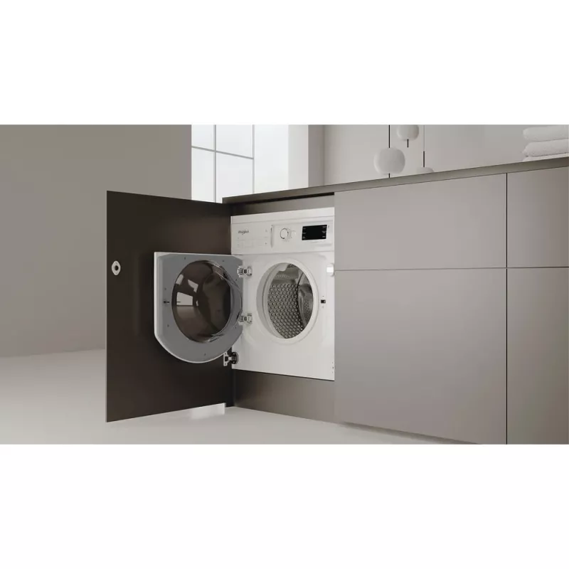 Whirlpool BI WMWG 81485 PL inbouwwasmachine, voorlader, 8 kg, 14 programma's, energieklasse B, wit