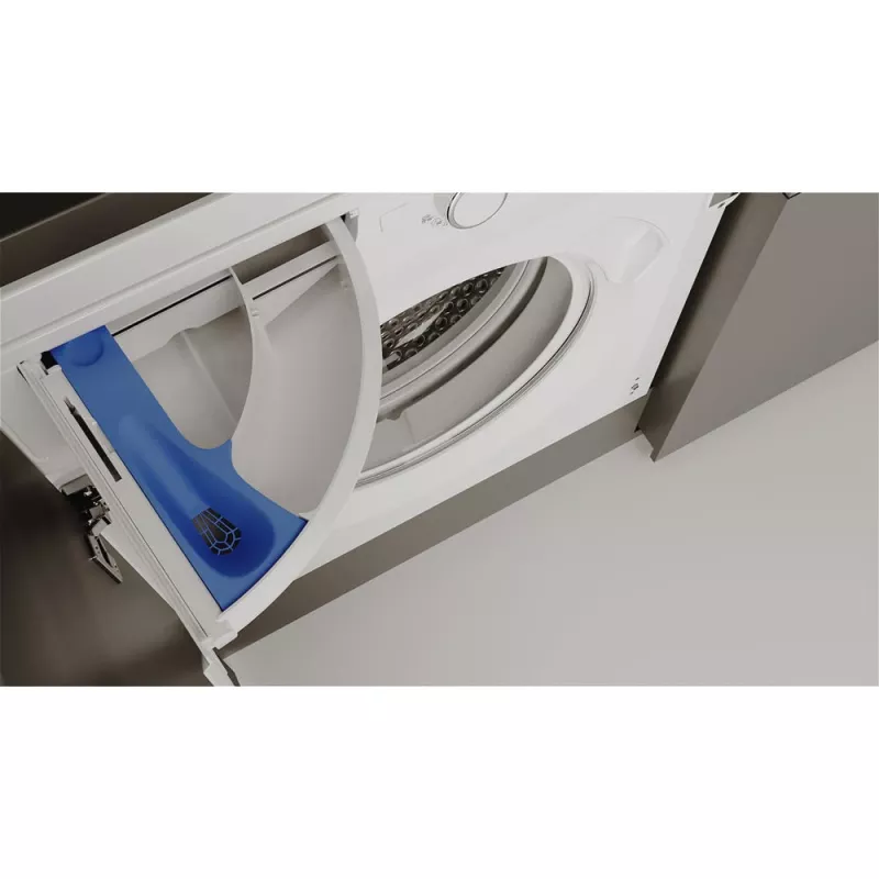 Whirlpool BI WMWG 81485 PL inbouwwasmachine, voorlader, 8 kg, 14 programma's, energieklasse B, wit