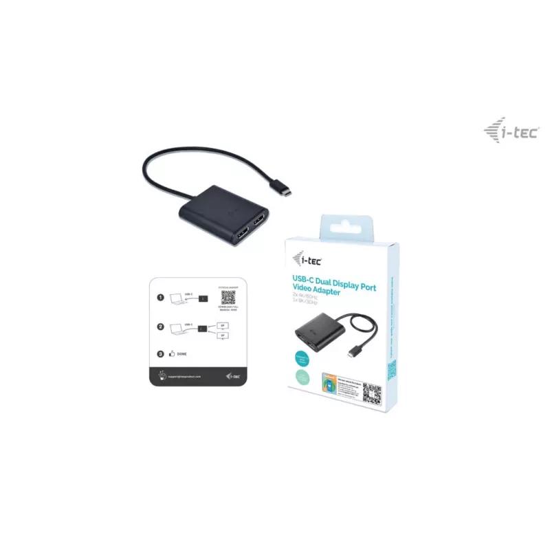 i-tec USB-C Dual 4K DisplayPort videoadapter