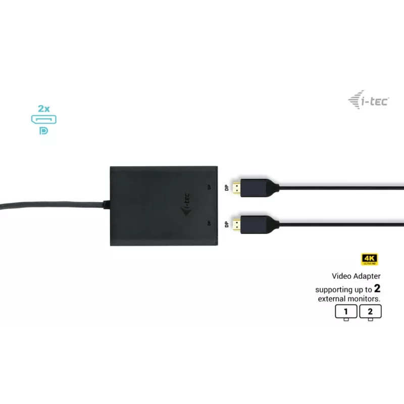 i-tec USB-C Dual 4K DisplayPort videoadapter