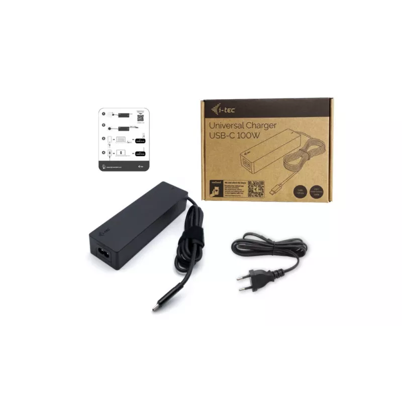 Universele oplader i-tec USB-C PD 3.0 100W indoor zwart