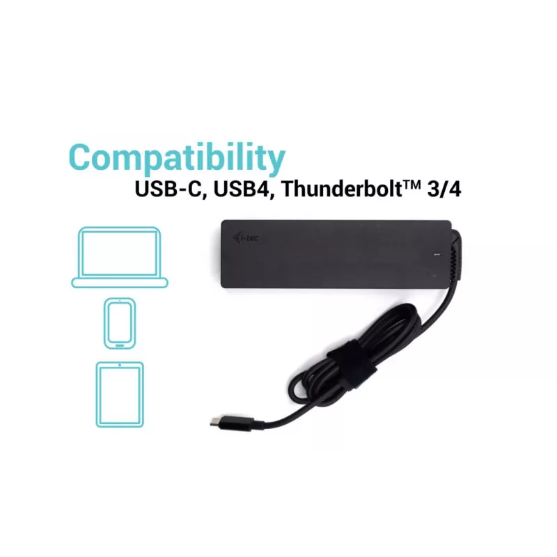 Universele oplader i-tec USB-C PD 3.0 100W indoor zwart