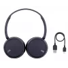 JVC HA-S36W-A-U draadloze hoofdtelefoon, Bluetooth, multipoint, 35 uur speeltijd, ingebouwde microfoon, USB-C, blauw