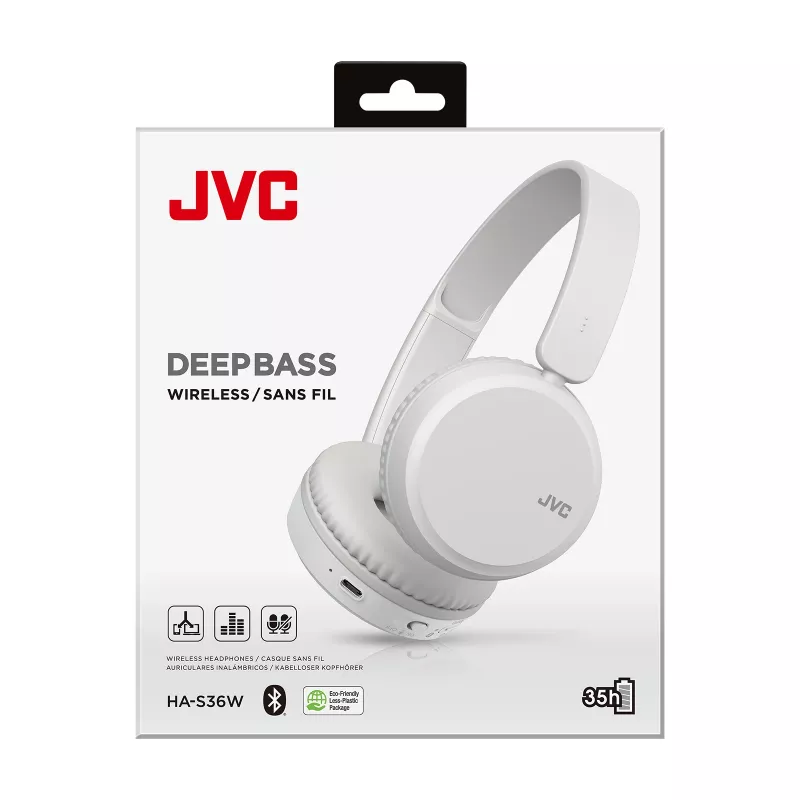 Hoofdtelefoon JVC Deep Bass Bluetooth on ear wit